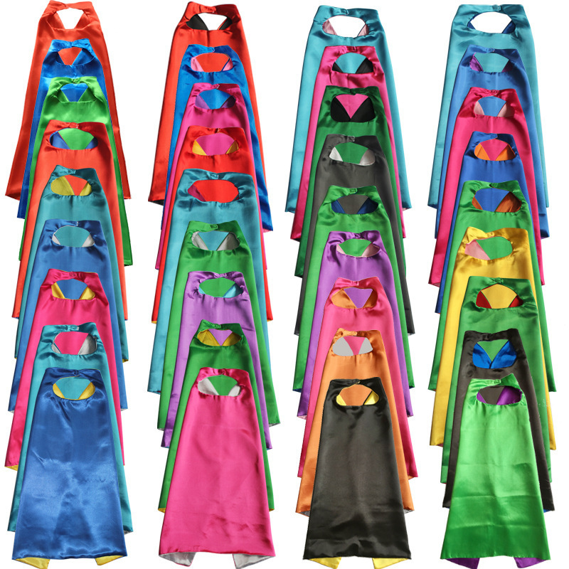 print polyester brown black pink superhero children party wholesale cheap custom classic bulk capes