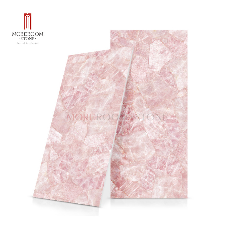 pink rose quartz onyx big size ceramic tile