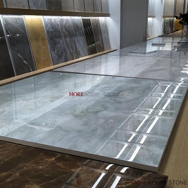 Foshan Blue Onyx Look Glazed Crystal Porcelain Tile