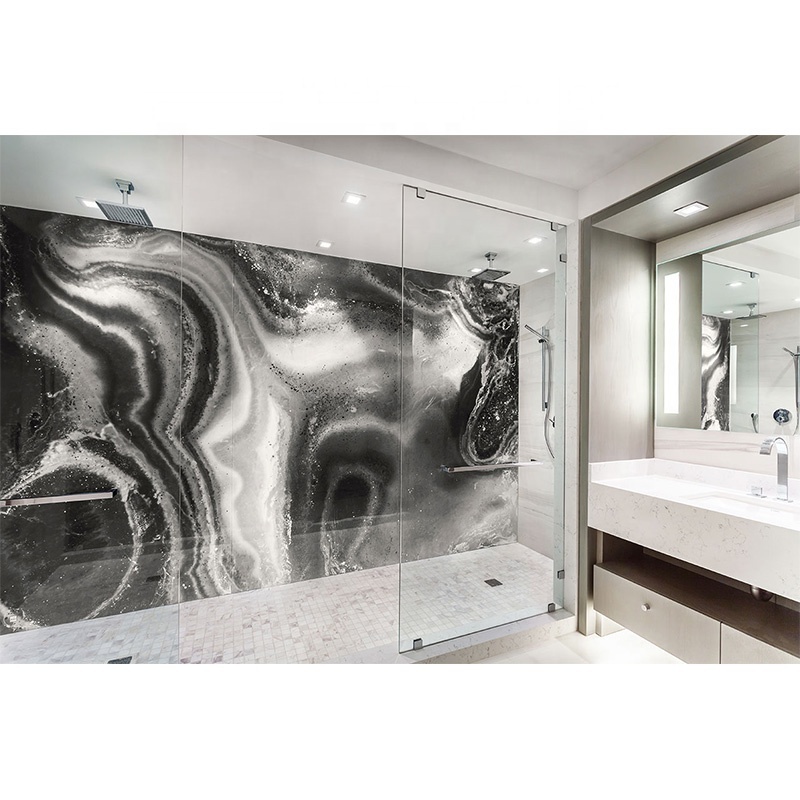 Bathroom Wall Design Crystal Geode Agate Onyx Art Glass