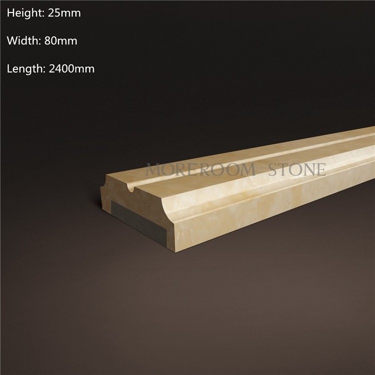 Latte Beige Decorative Polished Marble Stone Trim Molding