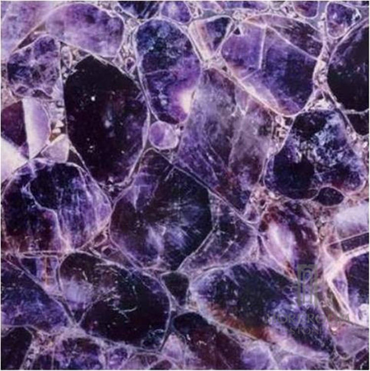 Amethyst Countertop Slab Purple Onyx Backlit Onyx Marble Glass Laminated Panel