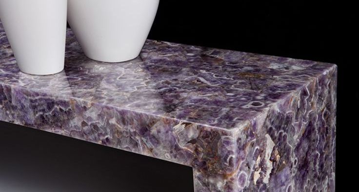 Gemstone Slabs Wholesale Polished Backlit Amethyst countertop