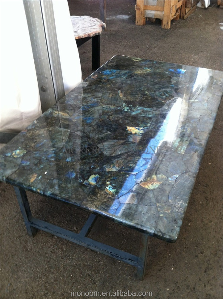 yunfu factory directly sale semi precious stone Blue Granite Labradorite Countertop