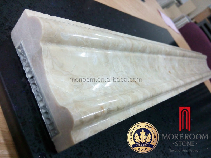 Latte Beige Decorative Polished Marble Stone Trim Molding