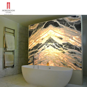 Foshan backlit laminated thin onyx marble wall panel