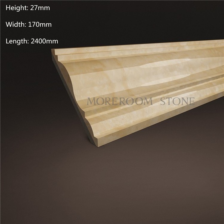 Latte Beige Decorative Polished Marble Stone Trim Molding