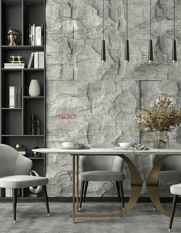 Natural mural decoration 3d feature wall split face stone