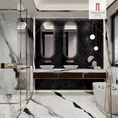 Panda White Marble Large Format Big Size Porcelain Wall/Floor/Countertop Tiles Sintered Stone Slab