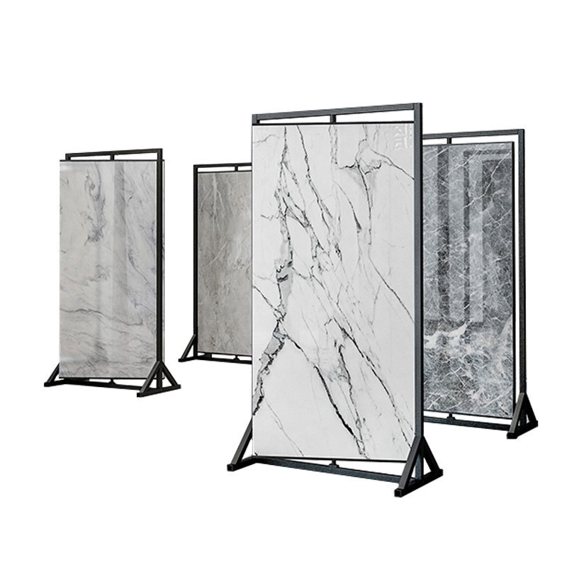 Marble Sample Stand Slab Sintered Stone Displays Sliding Porcelain Tile Display Rack