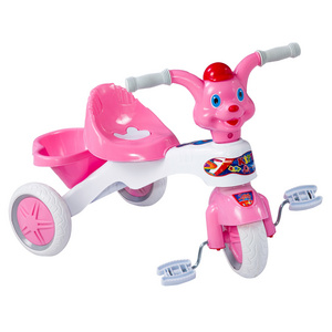 New Plastic Tricycle Kids Baby Child Tricycle Kids Bike Soft Wheels Child Tricycle Slient Wheel Funny Time Toys Ride on Car 2023