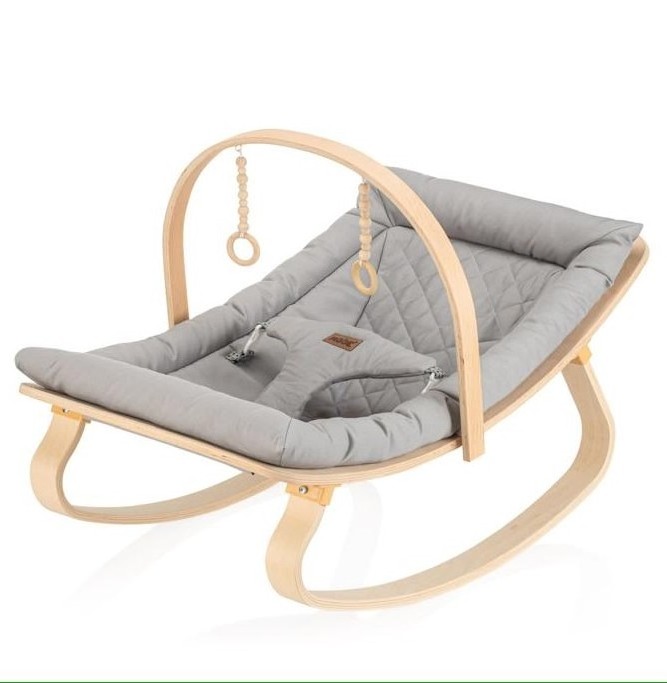 Wood Rocking Chair For Baby Sleep Kids Sofa Indoor Wooden Baby Bouncer Swinging Chair For Babies Nursery 2024