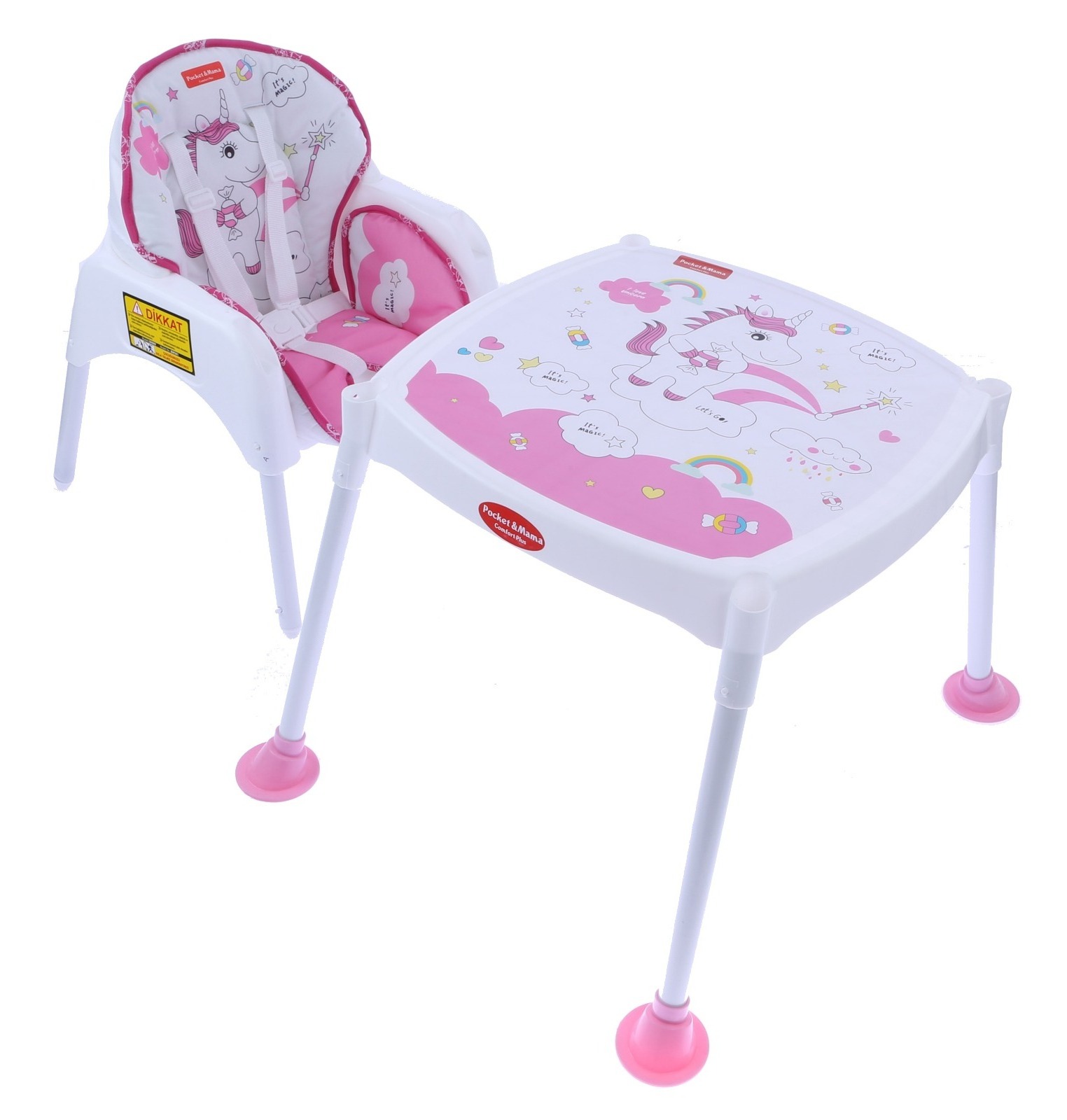 Enjoyable Baby High Chair Baby Feeding High Chair With Table And Chair Made in Turkey Packing Pcs Plastic Color Feature