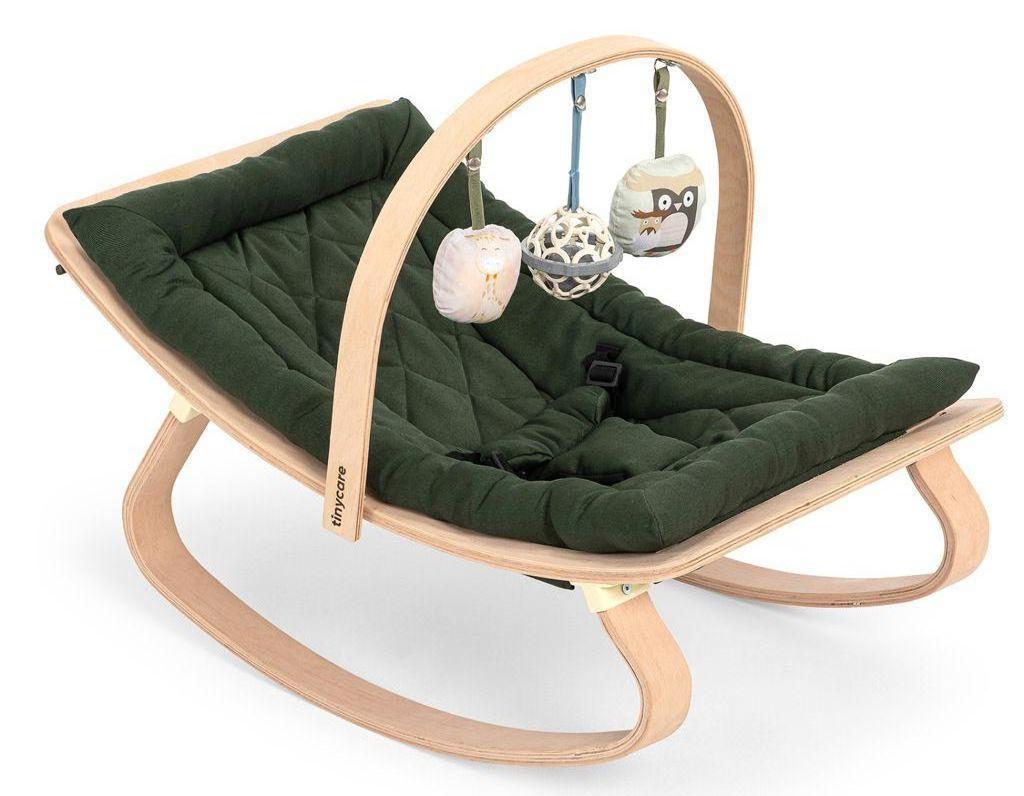 Wooden Rocking Chair For Baby Sleep Kids Sofa Indoor Wooden Baby Bouncer Swinging Chair For Babies Nursery