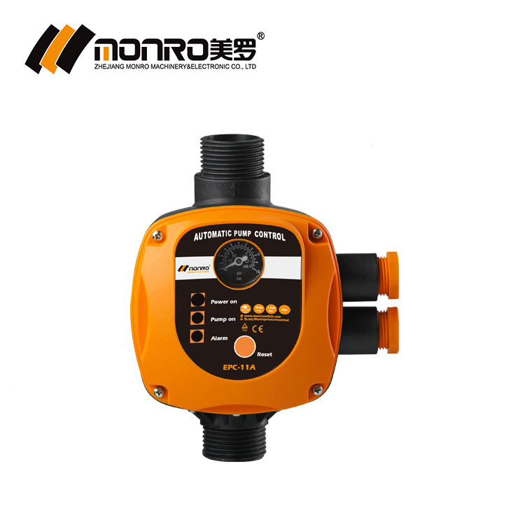 Monro EPC-11A minitype auto water pump control electronic pressure switch dry run protection with pressure gage