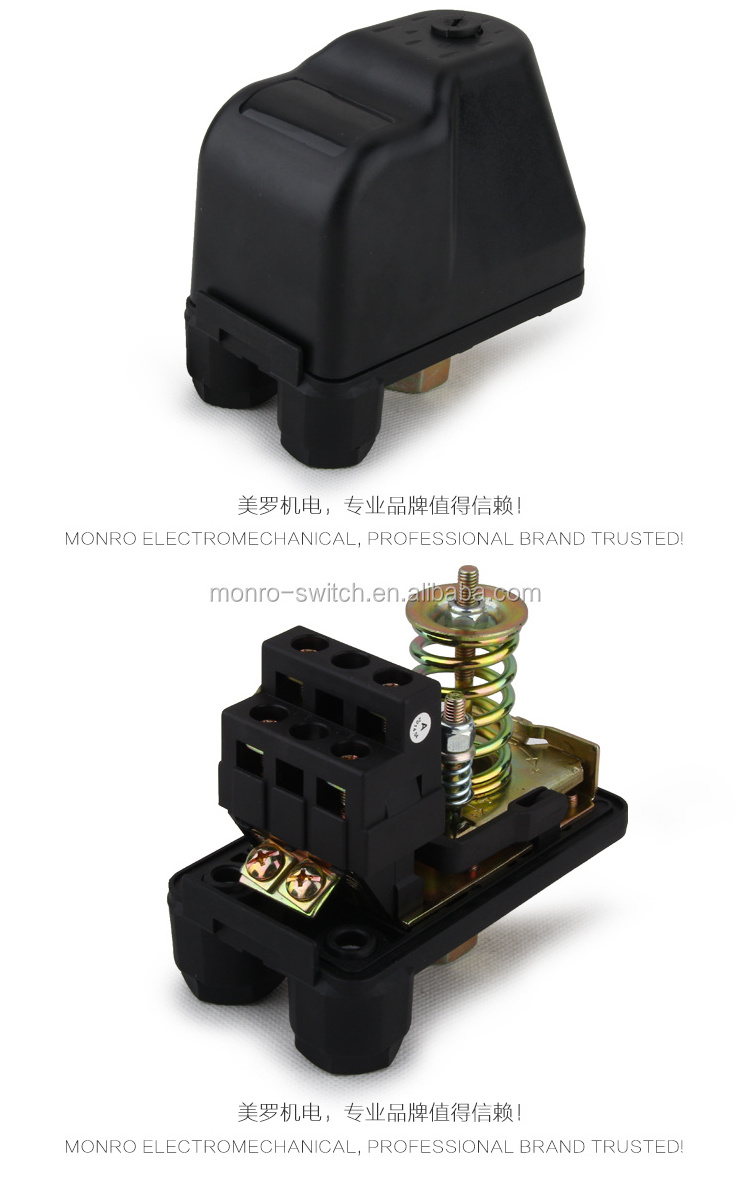 0048 KRS-5 Zhejiang Monro cover black one /three phase high automatic water well pump pressure switch