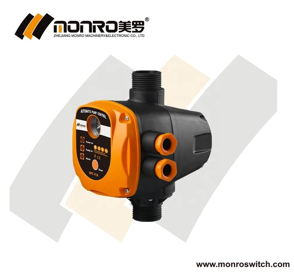 Monro EPC-11A minitype auto water pump control electronic pressure switch dry run protection with pressure gage