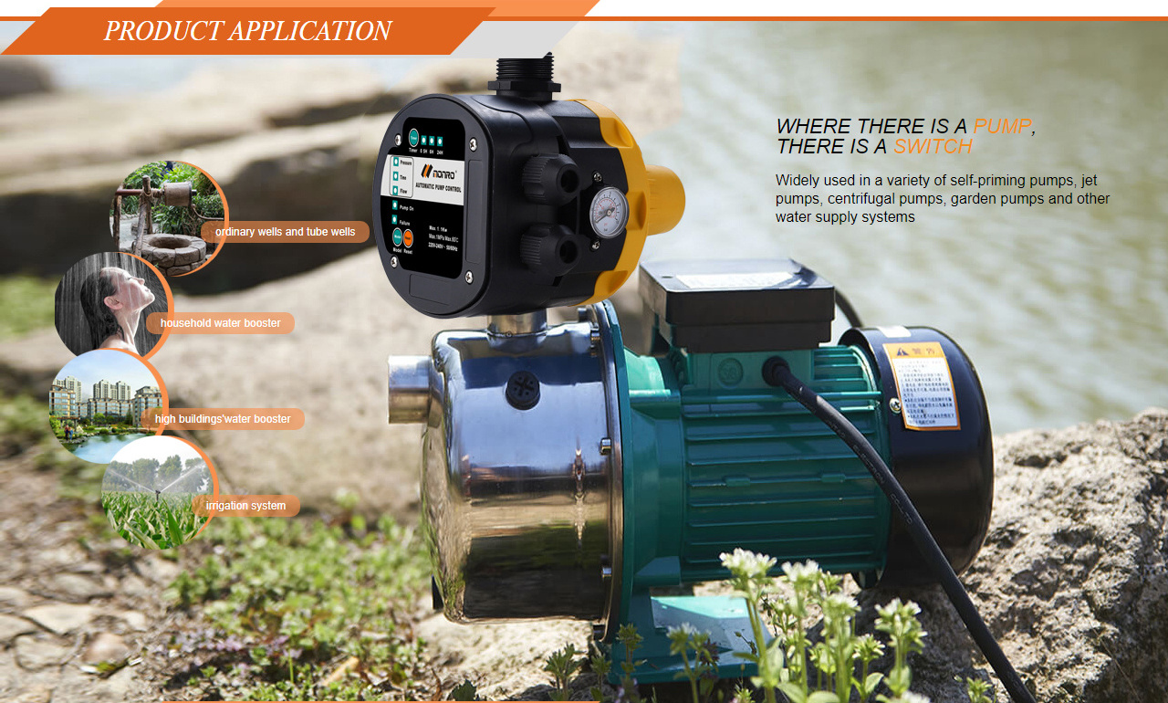 Monro EPC-15 3in1 intelligent auto timer pressure switch automatic pump controller water pump electric pressure switch