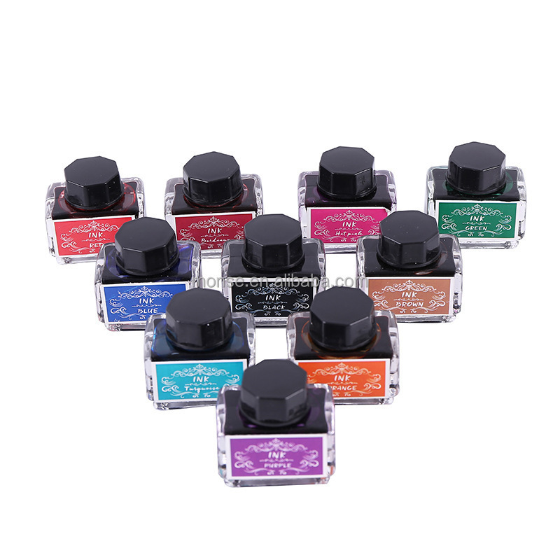 15ml Fountain Pen Ink Refilling Smooth Liquid Inks Stationery School 10 colors Office ink