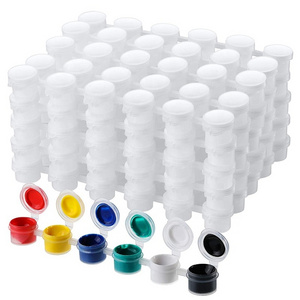 3ml 8pcs Empty Paint Strips Paint Cup Pots Clear Storage Paint Containers Mini Painting Cup Pot