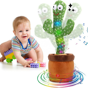 Dancing Cactus Toy Talking Singing Plush Toy Mimicking Repeats Recording Funny Musical Songs Wiggly Cactus Baby Toys