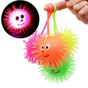 Squishy LED puffer ball Stress Relief Squeezing LED balls bouncy balls for kids