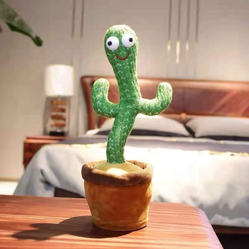 Dancing Cactus Toy Talking Singing Plush Toy Mimicking Repeats Recording Funny Musical Songs Wiggly Cactus Baby Toys