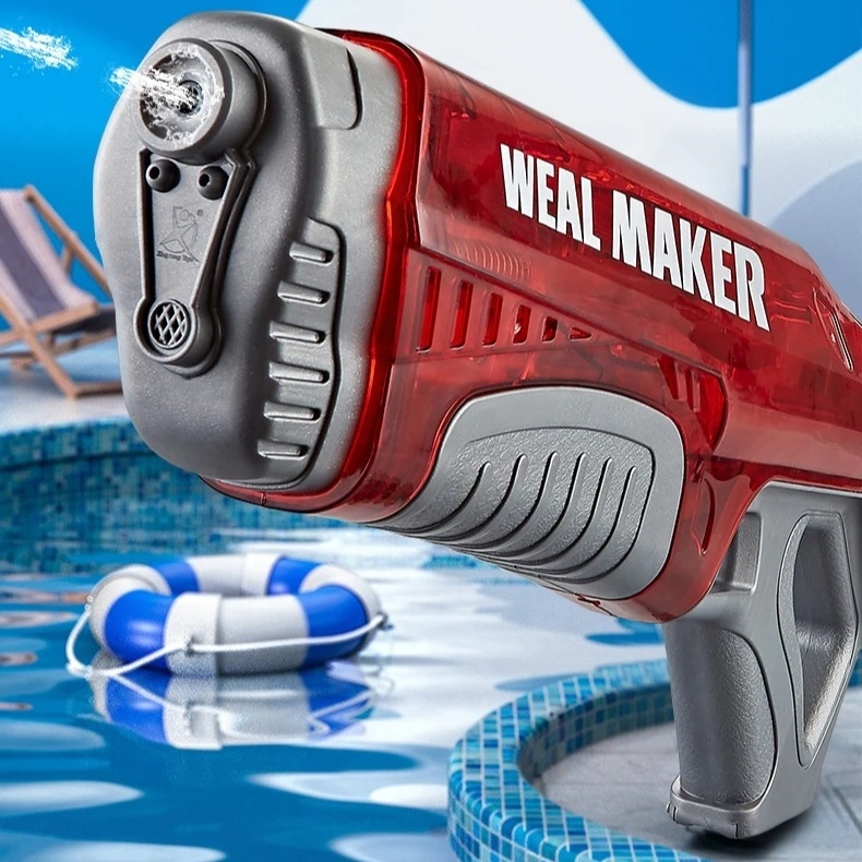 Summer New Transparent Water Gun Wholesale Fully Automatic Burst Electric Water Gun Large Capacity Water Play Toys