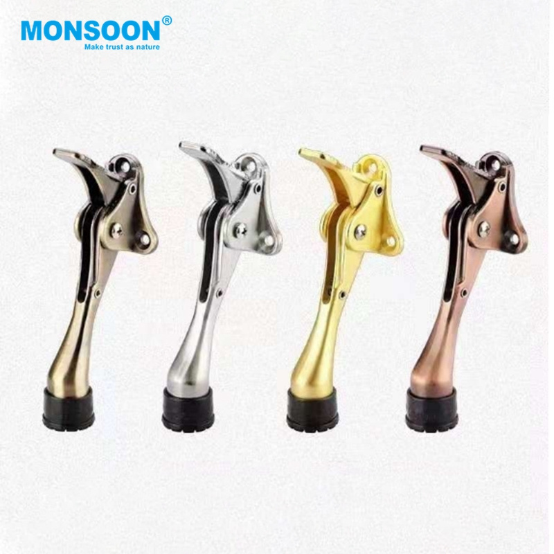 Hardware metal Black door holder stopper modern hotel wooden door stop zinc alloy door stopper