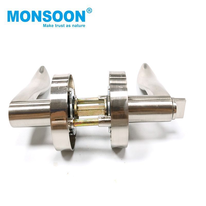 heavy duty tubular leverset handle door lock wooden double swinging door lock zinc cylinder tubular lock