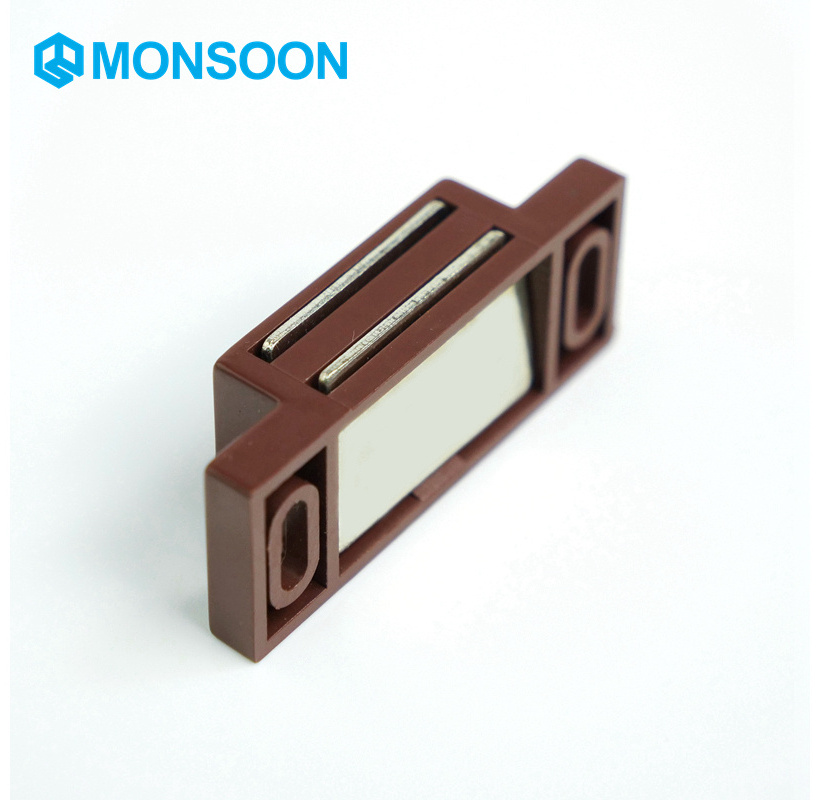 Furniture hardware Safety Cabinet touch latch plastic kitchen cabinet magnetic catches glass door magnetic catcher plate