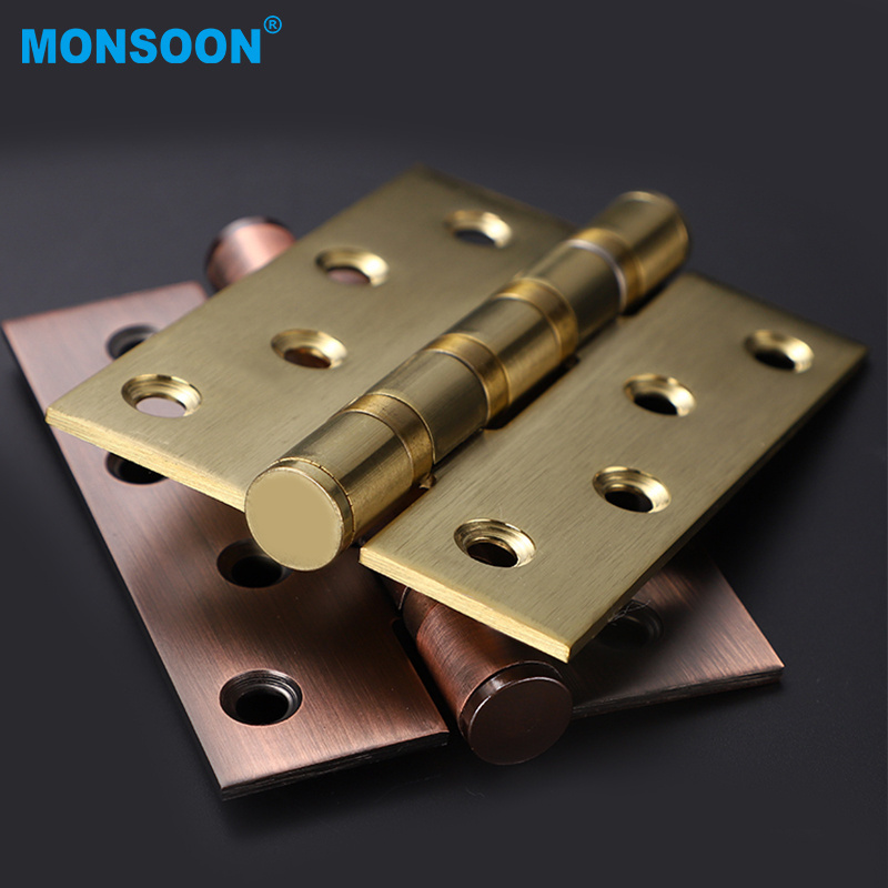 Hardware accessory 304 Stainless Steel iron metal window round corner spring door hinge flush hinge for wooden door