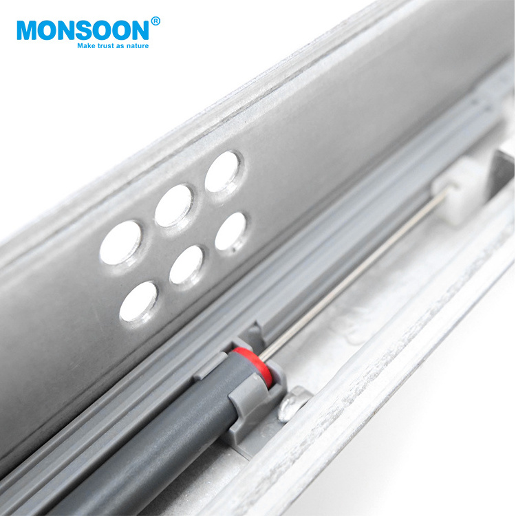 MOSNOON Furniture Kitchen Cabinet Concealed Hydraulic Drawer Sliders 3/4 extension soft close undermount drawer slide