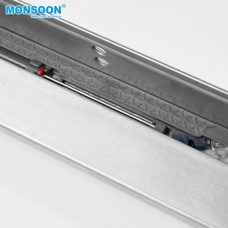 MOSNOON Furniture full extension Concealed Hydraulic cabinet bottom mounted drawer slide soft close undermount drawer slide