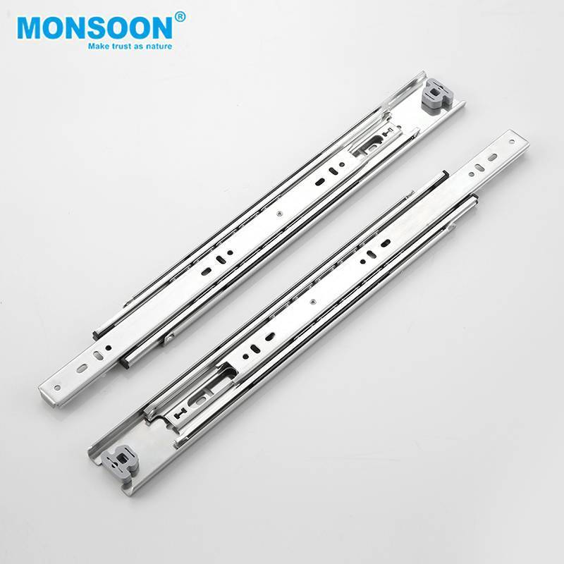 1.5*1.5*1.5mm 68kg cabinet locking drawer slide load rating heavy duty locking drawer slide