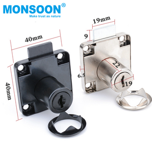 office desk drawer lock square cabinet locks hardware furniture zinc alloy metal cabinet door lock For Warehouse