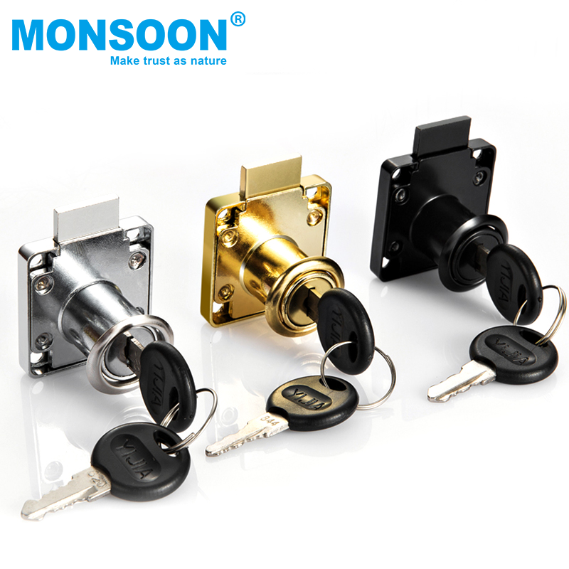 office desk drawer lock square cabinet locks hardware furniture zinc alloy metal cabinet door lock For Warehouse