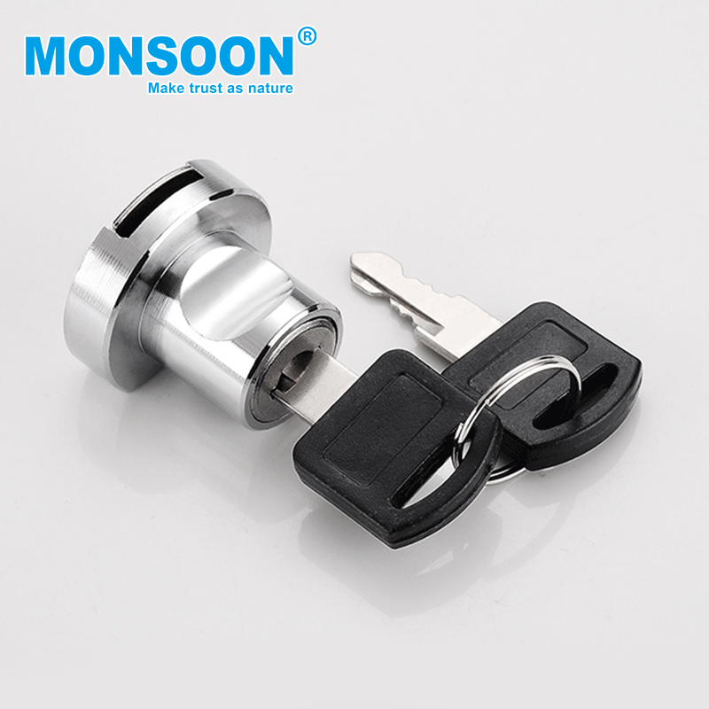 Zinc Alloy Showcase Cabinet Glass Lock 318 sliding glass door push lock glass furniture lock