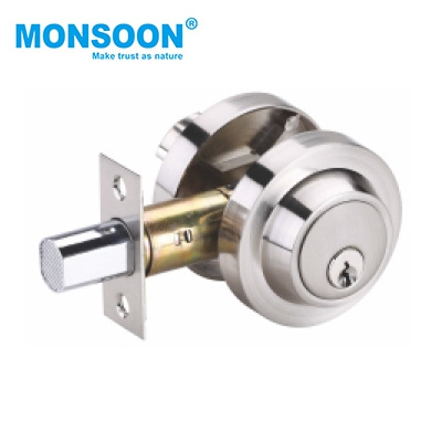 Alloy Door Handle Lever Lock Door Handle Set Modern Round Knob Lock double cylinders deadbolt door lock For Exterior