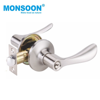 Easy Install Cylindrical Door Knob Lock Entrance Bathroom Toilet Leverset Lock metal Lever Handle Lock