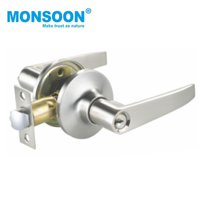 Easy Install Cylindrical Door Knob Lock Entrance Bathroom Toilet Leverset Lock metal Lever Handle Lock