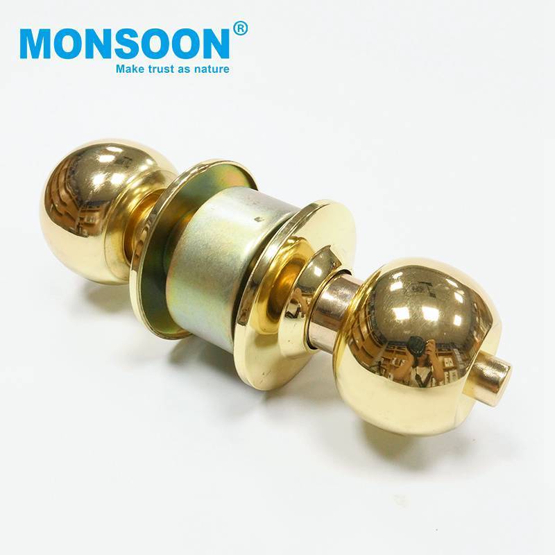 wholesales stainless steel tubular lock ball round knob lock handle keyless cylindrical round entry privacy front knob lock