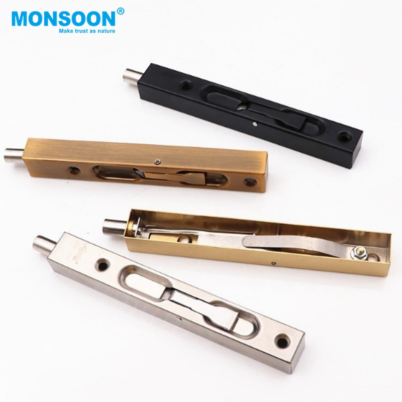 Conceal insert copper zinc alloy lever action flush door bolt steel main door tower bolt security square hidden door bolt