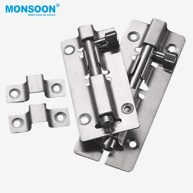 stainless steel floor wood door flush bolt latch guide security concealed door lock bolt latch for composite french doors