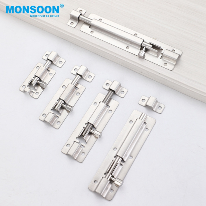 stainless steel floor wood door flush bolt latch guide security concealed door lock bolt latch for composite french doors