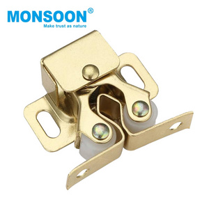 Furniture Metal Zinc Twin Double Roller Catch Cabinet Cupboard Door Roller Locking Case Latch Catch