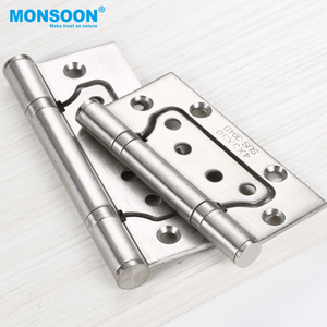 Heavy Duty Steel Furniture Cabinet Pivot Door Hinge 4 Inch Flush Butterfly Double Swing SS Door Hinges