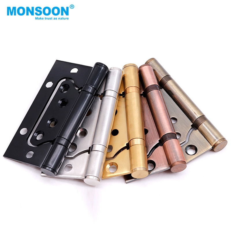 Heavy Duty Steel Furniture Cabinet Pivot Door Hinge 4 Inch Flush Butterfly Double Swing SS Door Hinges