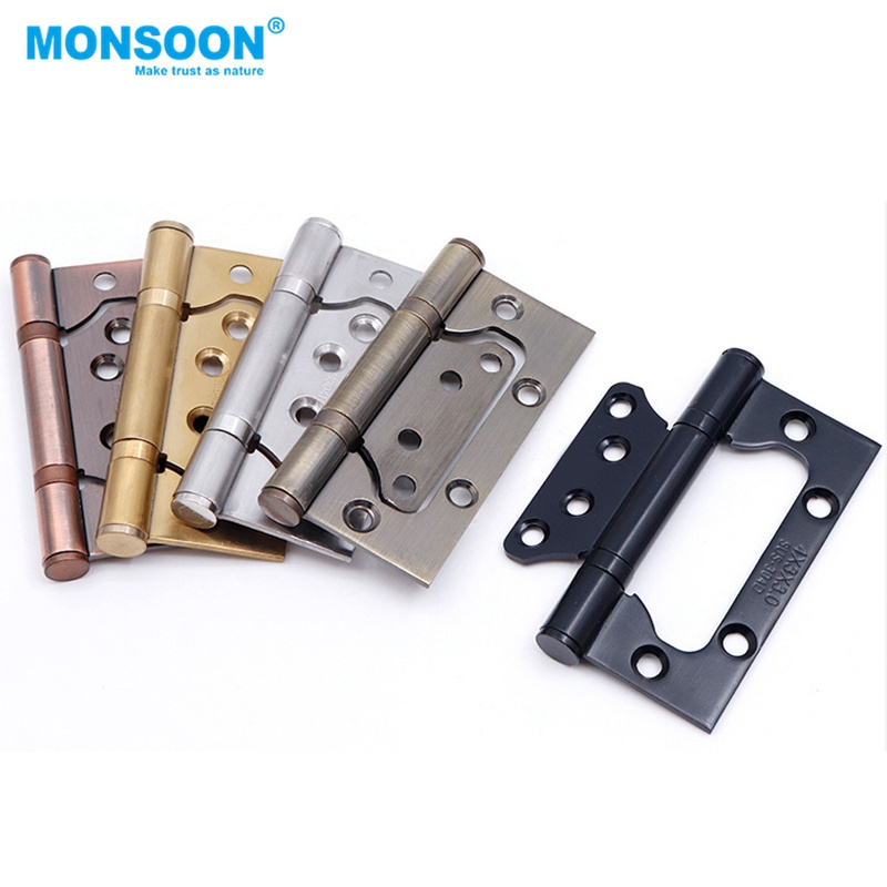 Heavy Duty Steel Furniture Cabinet Pivot Door Hinge 4 Inch Flush Butterfly Double Swing SS Door Hinges