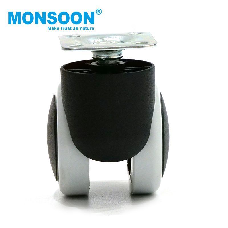 Furniture ball wheel caster Office Chair Swivel Nylon Locking Pu Transparent 1.5/2/3 inch Plastic Furniture Casters